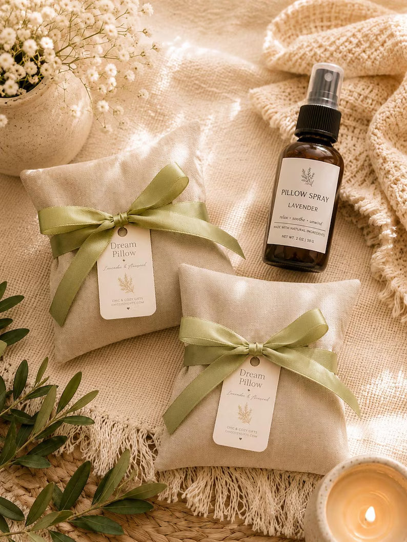 Luxury Aromatherapy Dream Pillow Gift Set – Lavender Relaxation Gift Box for Sleep & Self Care | Chic & Cozy™